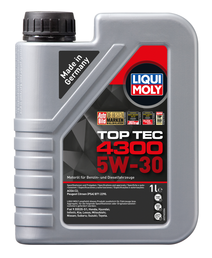 Liqui Moly Top Tec 4300 5W30 - Liqui Moly Brasil - A No.1 da Alemanha de Lubrificantes e Aditivos